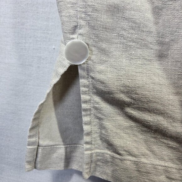 Kathie Lee Vest Womens 14W 16W Beige Linen Cotton Button Front Plus Size Casual - Picture 11 of 11